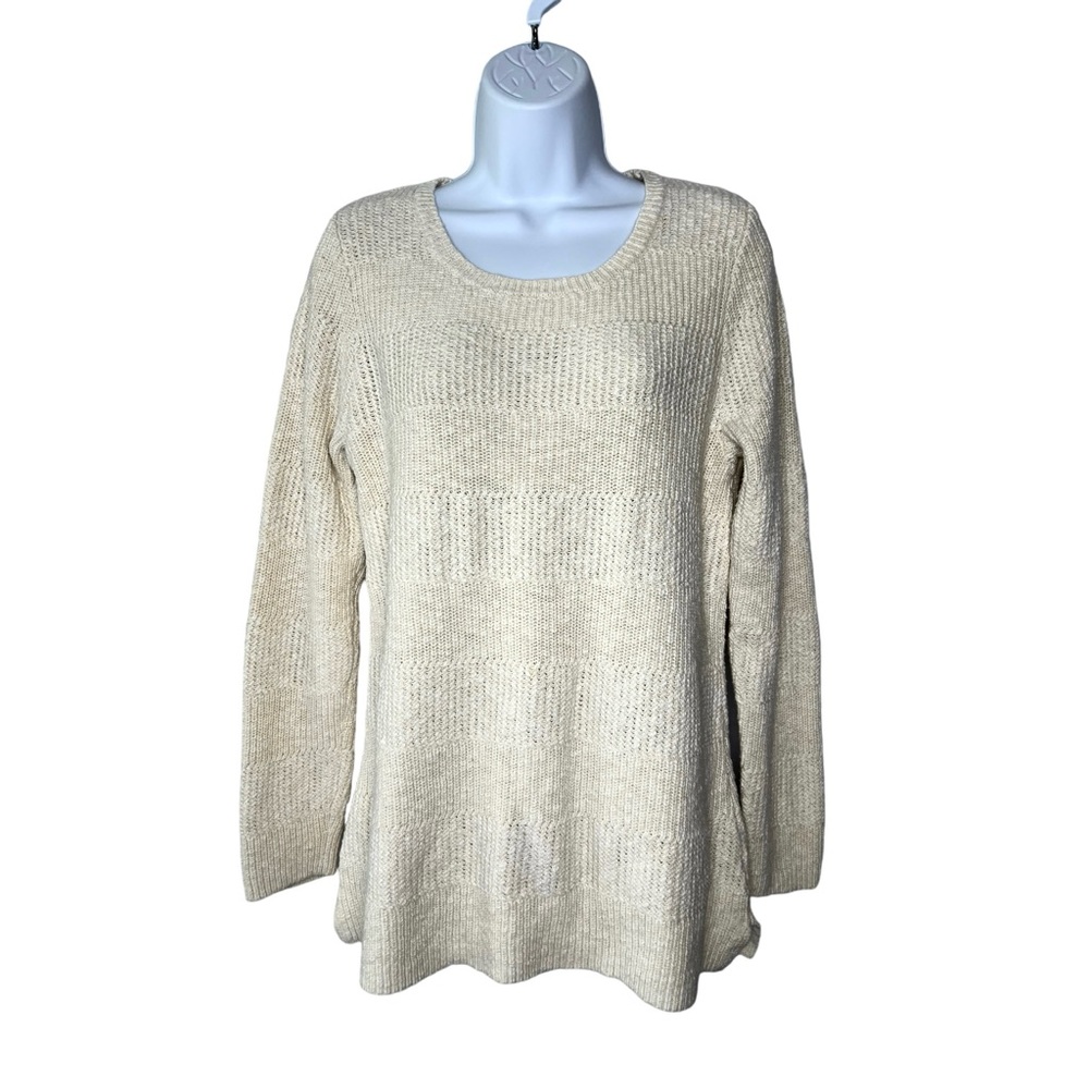 LL Bean Womens L Scoop Neck Cotton Sweater